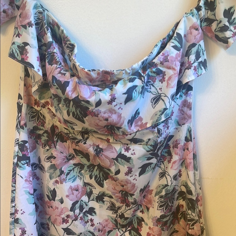 ASOS Floral Off-Shoulder Dress